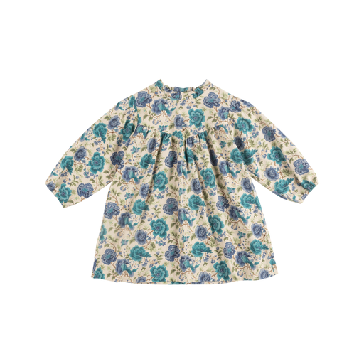 Babe & Tess – Midi dress Teresa turquoise bloemenprint