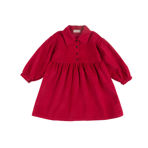 Babe & Tess – Camila fluwelen jurk magenta