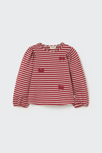 Cozmo – Gestreept fleece T-shirt met strikjes PAMPAK315w5 