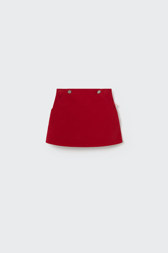Cozmo – Ribfluwelen rok PARISK250w5 in red velvet 