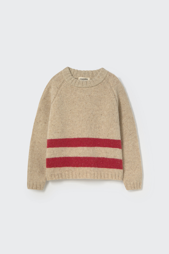 Cozmo – Trui IDAHOK228 in tweedtricot met rode strepen 