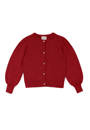 Mipounet - Maca Openwork Cardigan (Red) 