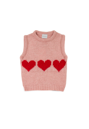 Mipounet - Petra Heart Waistcoat (Pink / Red) 