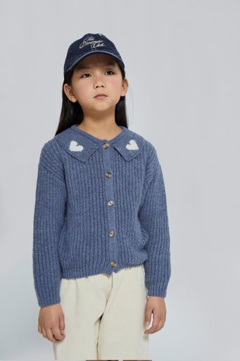 Mipounet - Petra Heart Cardigan (Light blue)