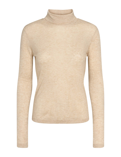 Esmé Studios – Ellia Roll Neck Top (Wood Ash Mélange) 