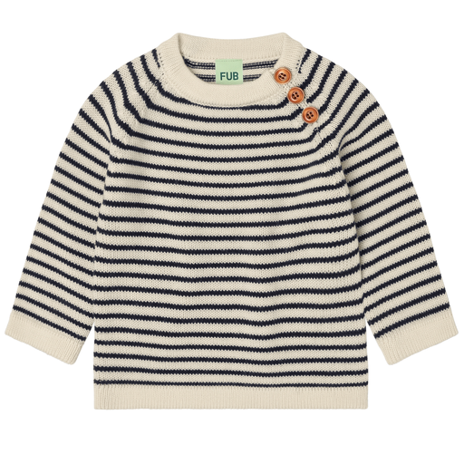 Fub - Baby sweater (Ecru / Navy)