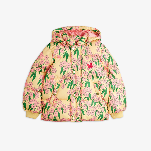 Mini Rodini - Alpine flowers hooded puffer jacket