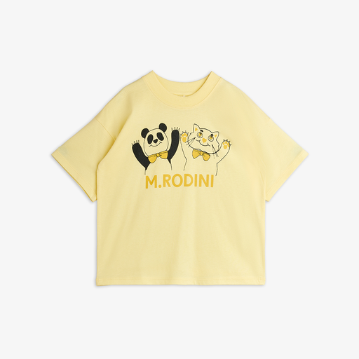 Mini Rodini - Panda & cat T-shirt (Yellow)