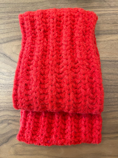 Ln - Chunky Scarf Rooting red