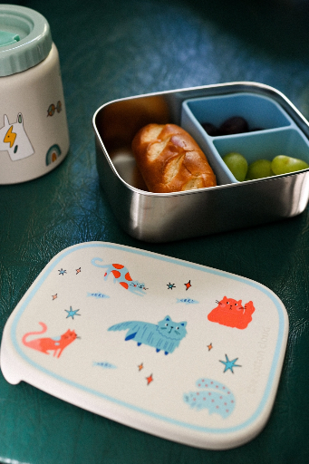 The cotton cloud - Geïsoleerde roestvrije stalen lunchbox met kat