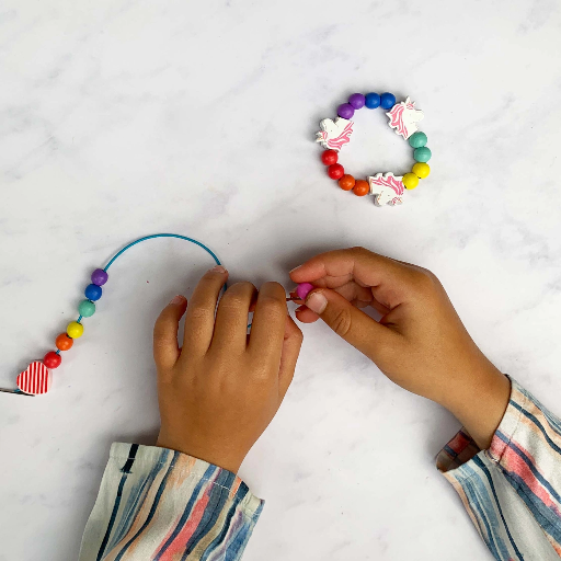 Cotton twist - Kralenset met hartjes & eenhoorns