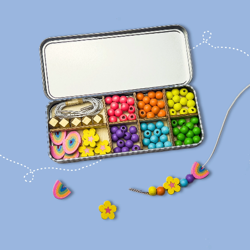 Cotton twist - Kralenset met regenbogen