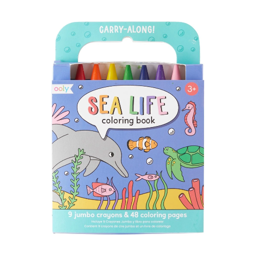 Ooly - Sea Life Carry Along Coloring Book Set