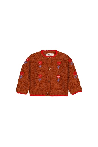 Hello Simone - Jeannette bb cardigan cable knit hazelnut