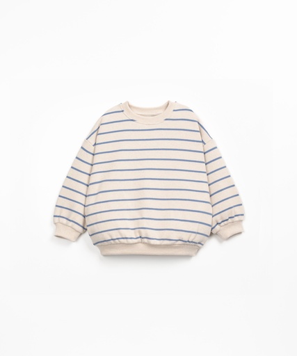 Play Up - Striped jersey sweater (watercolor)
