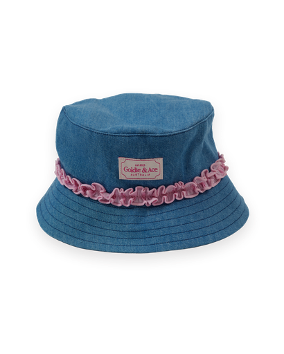 Goldie and Ace - Chambray gingham bucket hat