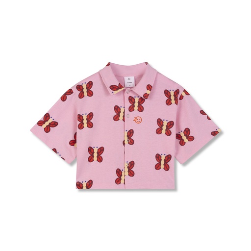 Wynken - beach crop shirt - candy butterfly