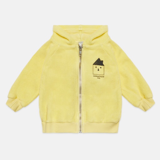 Weekend House Kids - Swan baby hoodie - Soft yellow
