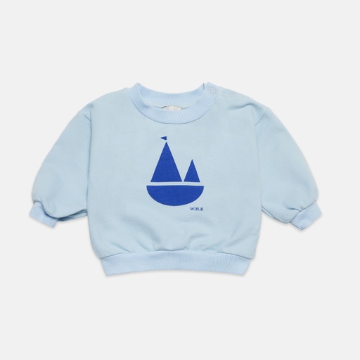 Weekend House Kids - Boat baby sweatshirt - Celeste