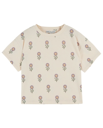 Emile & Ida - Tee shirt imprime - Margot creme (ad216)