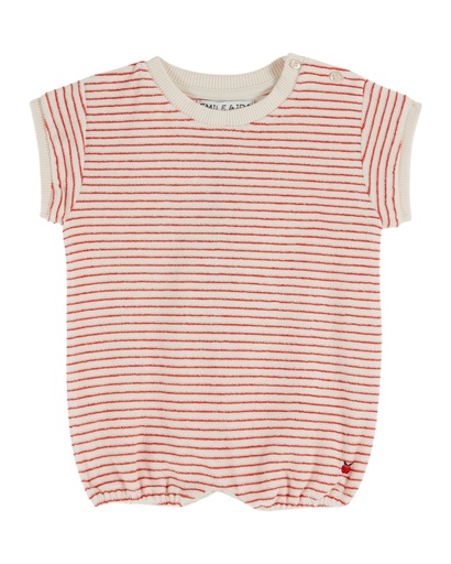 Emile & Ida - Combibloomer raye - Rayure coquelicot (ad119)