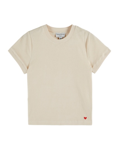 Emile & Ida - Tshirt cintre uni eponge - Creme (ida-dewey)