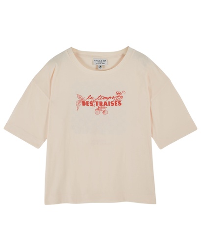 Emile & Ida - Tee shirt imprime - Creme (ida-daisy3)