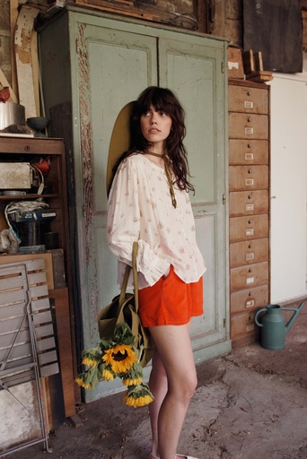 Emile & Ida - Short eponge uni - Coquelicot (ida-dan)